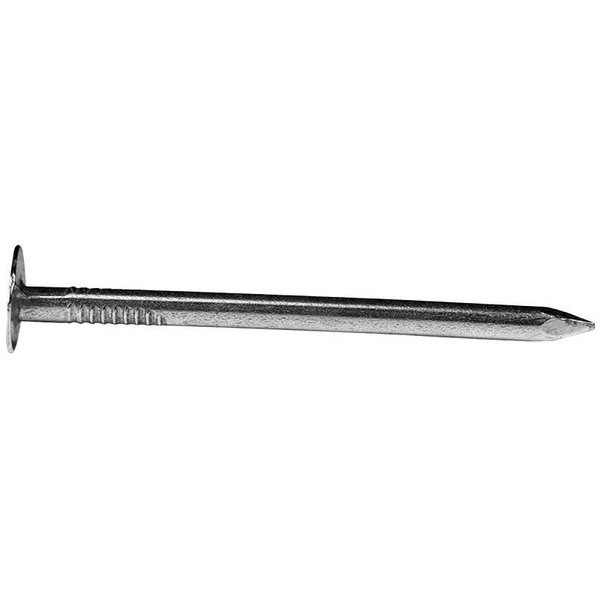 Pro-Fit Roofing Nail, 2 in L, 6D, Steel, Electro Galvanized Finish, 11 ga 132135